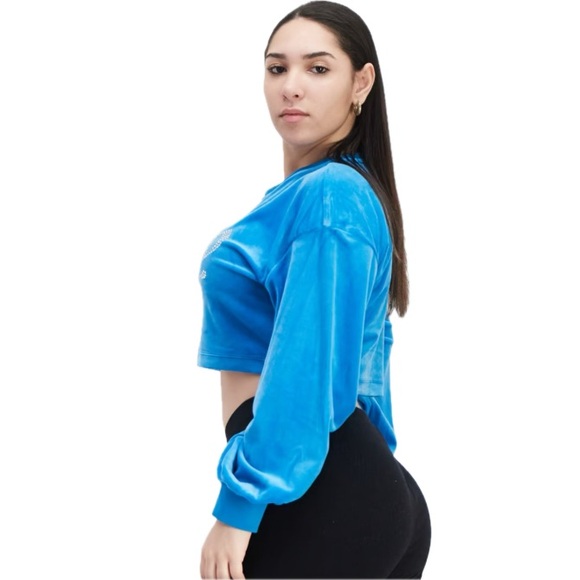 Juicy Couture Embellished Sweatshirt in Turquoise Flash - Picture 3 of 5
